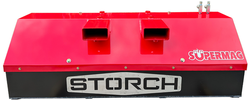 Storch SuperMag Permanent Magnetic Sweeper 72 inches wide SSL and fork mount Red in color